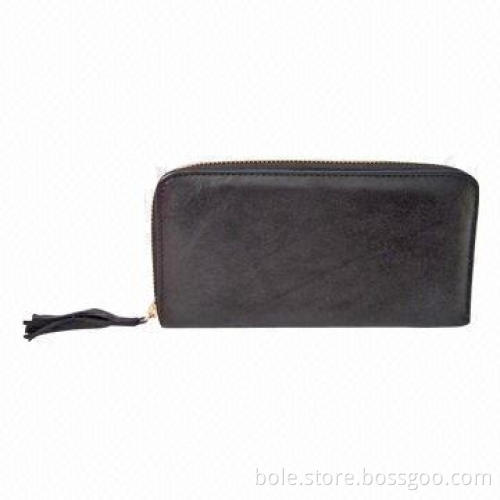 Leather Wallet for Lady, Can be Customized by Clients' Embossed Logo